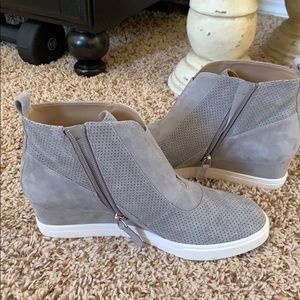 Linea Paolo wedge suede sneakers